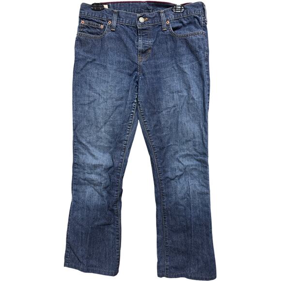 Abercrombie & Fitch Denim - Abercrombie Fitch Jeans Womens 6 Long Dark Blue Bootcut Y2K Vintage 90s HEMMED